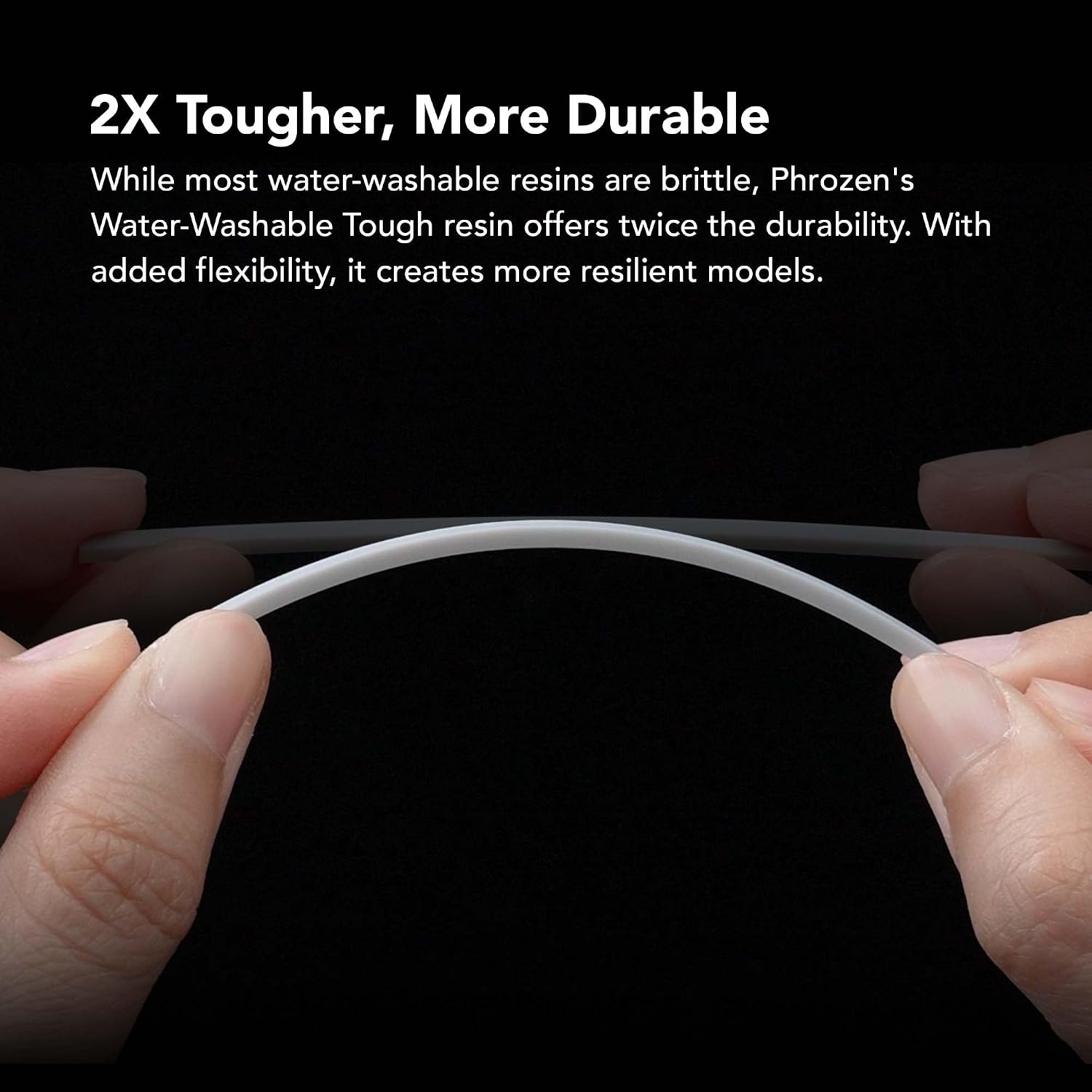 3D Printer Water-Washable Rapid Resin [Tough Gray], 405nm LCD UV-Curing Photopolymer Resin, Strong Impact Resistance