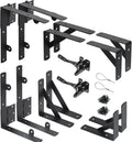 2 Sets Anti Sag Gate Kit Heavy Duty No Sag Kit Gate Corner Brace Bracket for Wooden Fence Gate with Self-Locking Gate