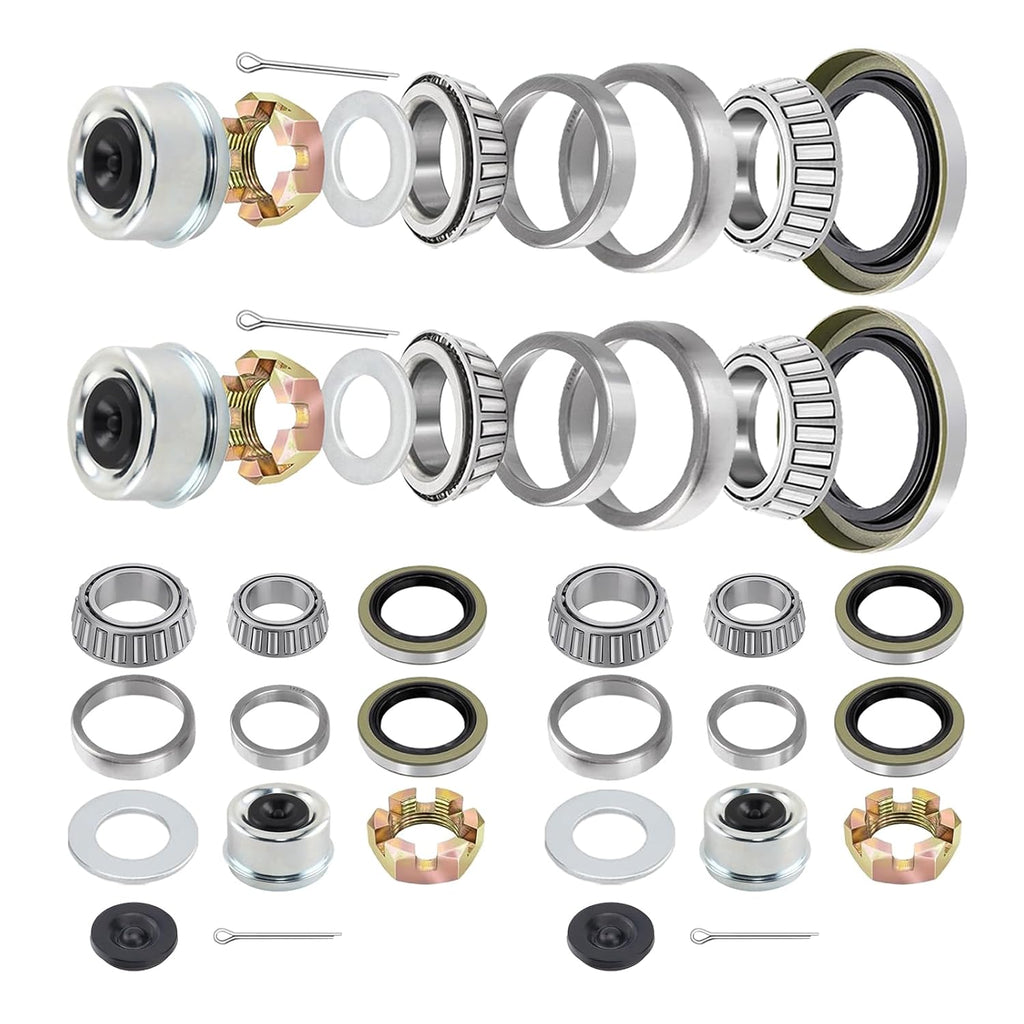 Trailer Bearing Kit 7000 lb, Tandem Axle Wheel Bearing Replacement Kit