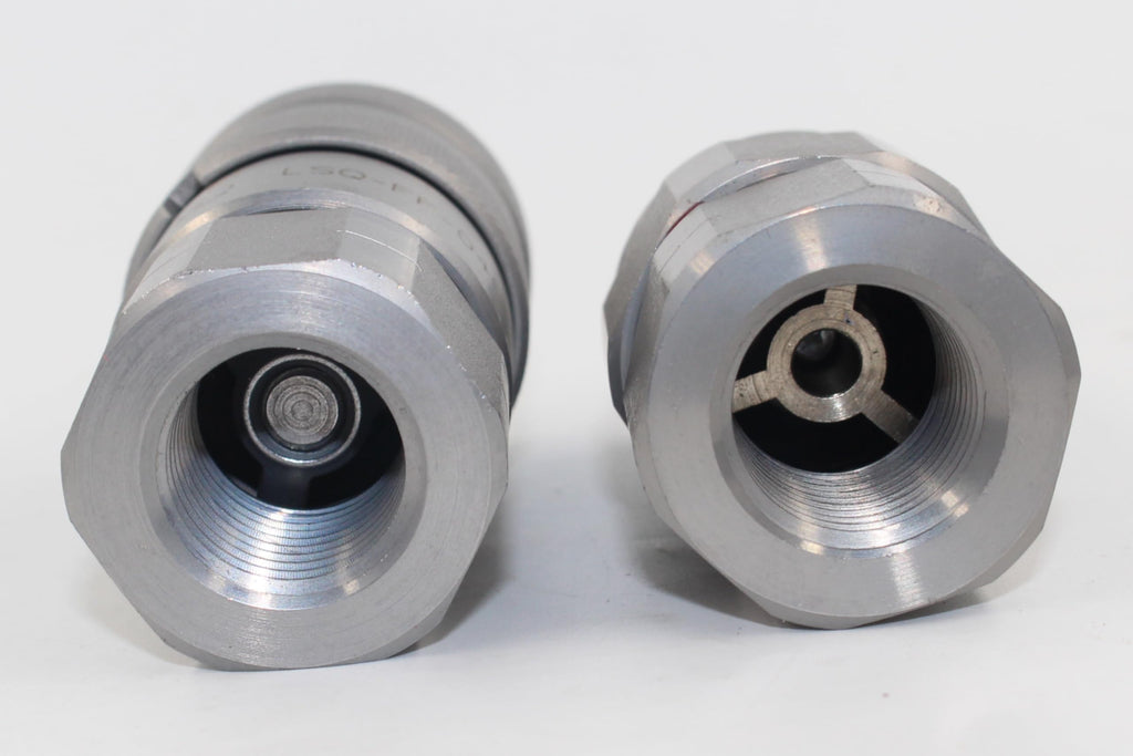 2 Sets LSQ-FF-04 1/2'' NPT ISO16028 Flat Face Hydraulic Quick Connect Coupling BobCat Skid Steer Loader Quick Disconnect Coupler with Dust Caps ISO12.5