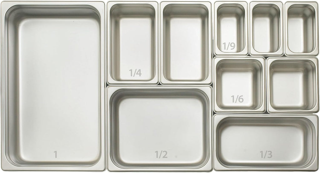 Full Size 6" Deep Stainless Steel Steam Pan/Hotel Pan, Anti-Jam