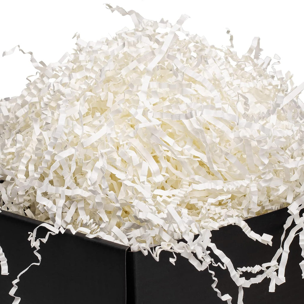 1/2 LB Crinkle Paper Filler 8 oz White Shredded Paper for Gift Box