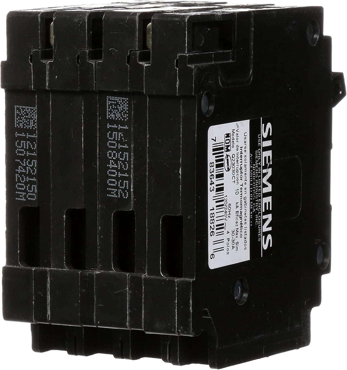 Siemens Q23030CT 30-Amp Double Pole Two 30-Amp Single Pole Circuit Breaker
