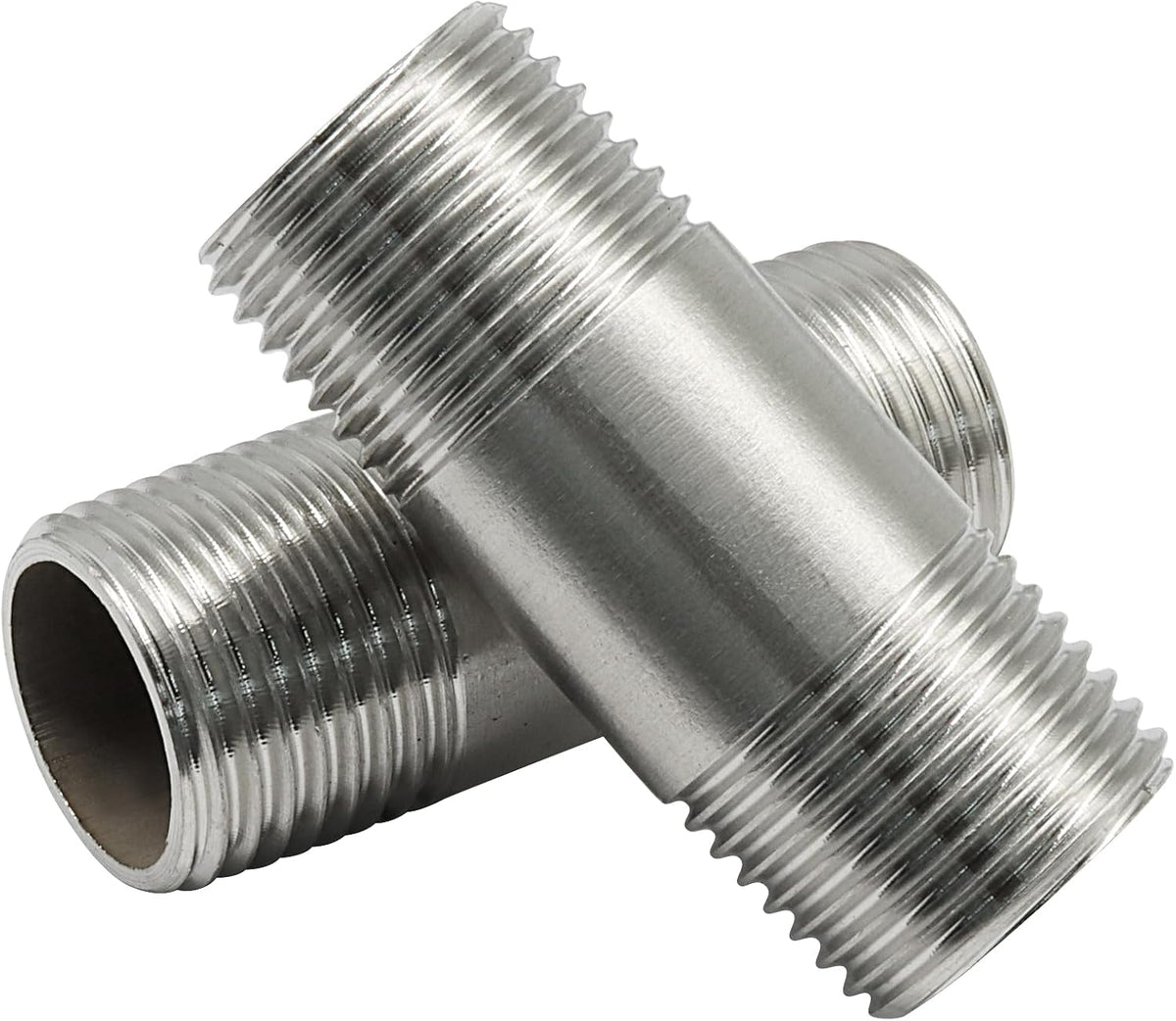 2" Stainless Steel Nipple Pipe Fitting, 1/2" NPT, 2 Pcs