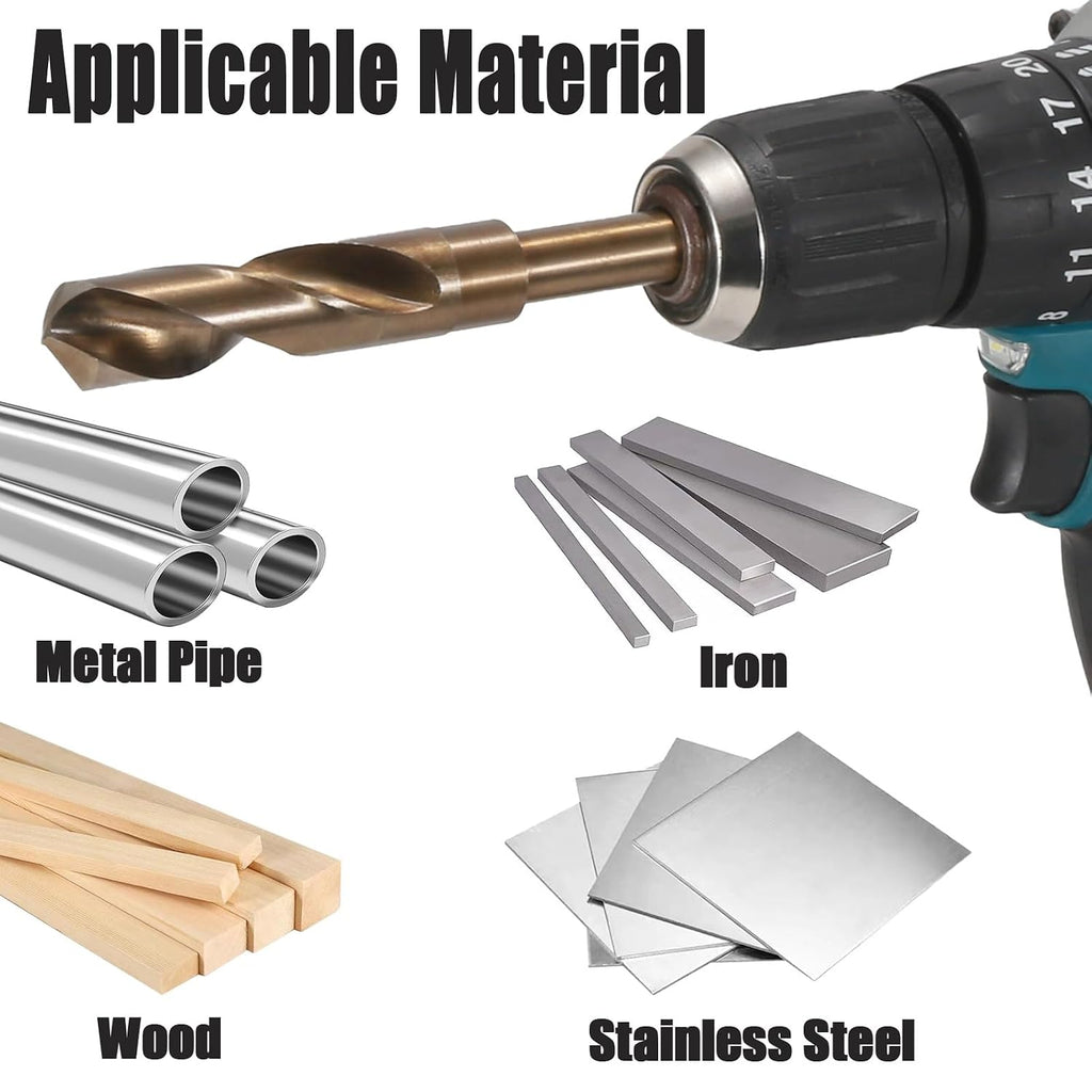 1-1/8'' HSS M2 Twist Drill Bit with Round Shank, 118° Split Point