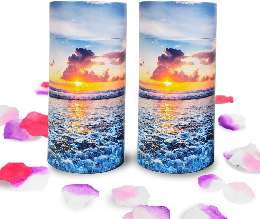 Set of 2 Biodegradable Scattering Tube Urn for Human & Pet Ashes