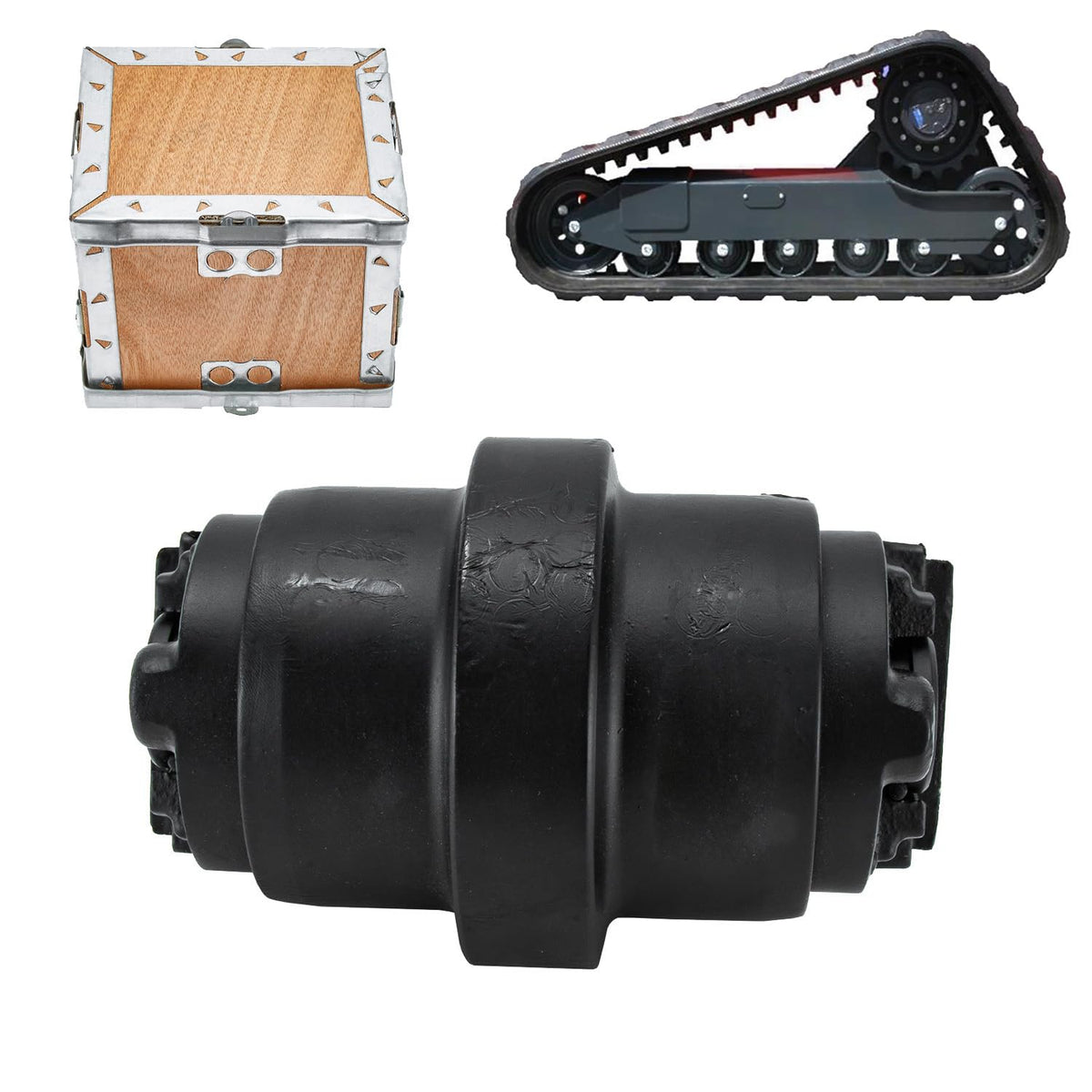 YUFUQIDA 1/2/4/6/8/10Pcs John Deere 35G Track Roller - Bottom Roller Track Roller Compatible with John Deere 35G Excavator Undercarriage Heavy Duty (1Pcs)