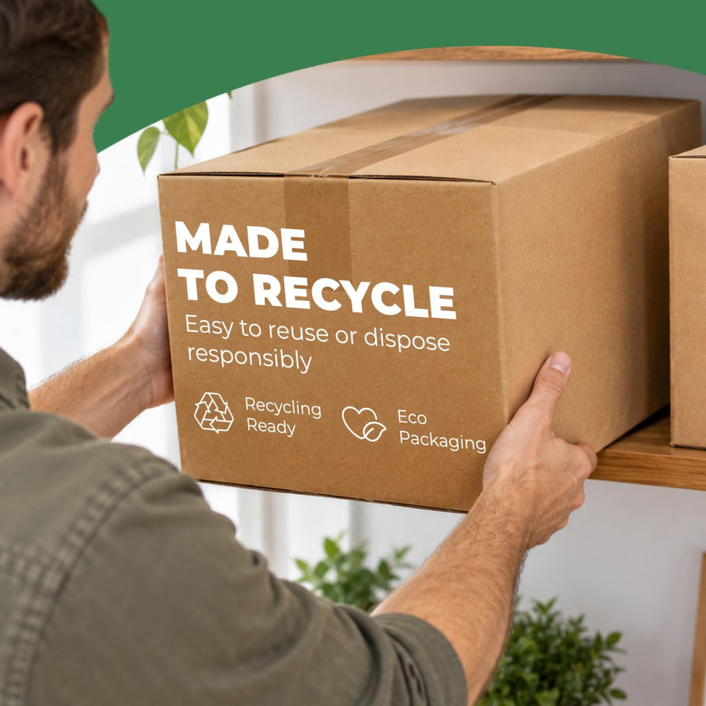 Heavy Duty Corrugated Shipping Boxes - Durable 16x8x16" Cardboard Moving & Packing Cartons - Stackable Kraft Boxes