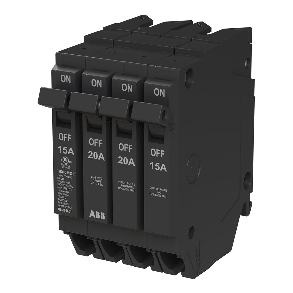 ABB Q-Line THQLQ152015 • Quad Circuit Breaker • 120/240 VAC