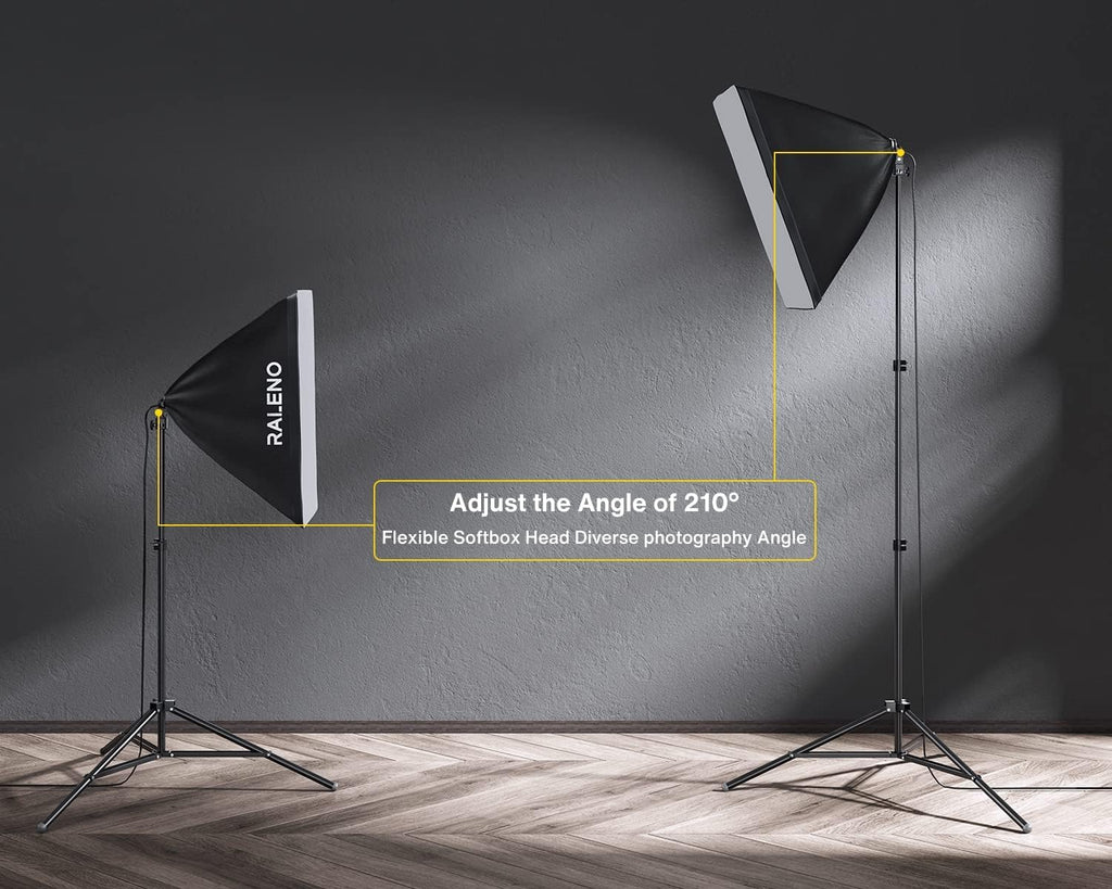 8.5x10ft Photography Lighting Kit with 6x9ft Green Screen Backdrops | LED Bulbs(50W | 5500K | CRI≥97), 6x9ft Green
