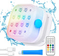 Rechargeable Submersible Pool Lights with Remote, Waterproof Underwater Charging Battery Operated Controlled 16 Color