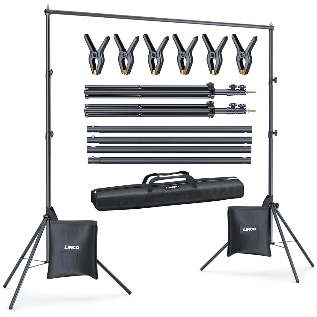 Lincostore Backdrop Stand Kit 10x7ft for Photography