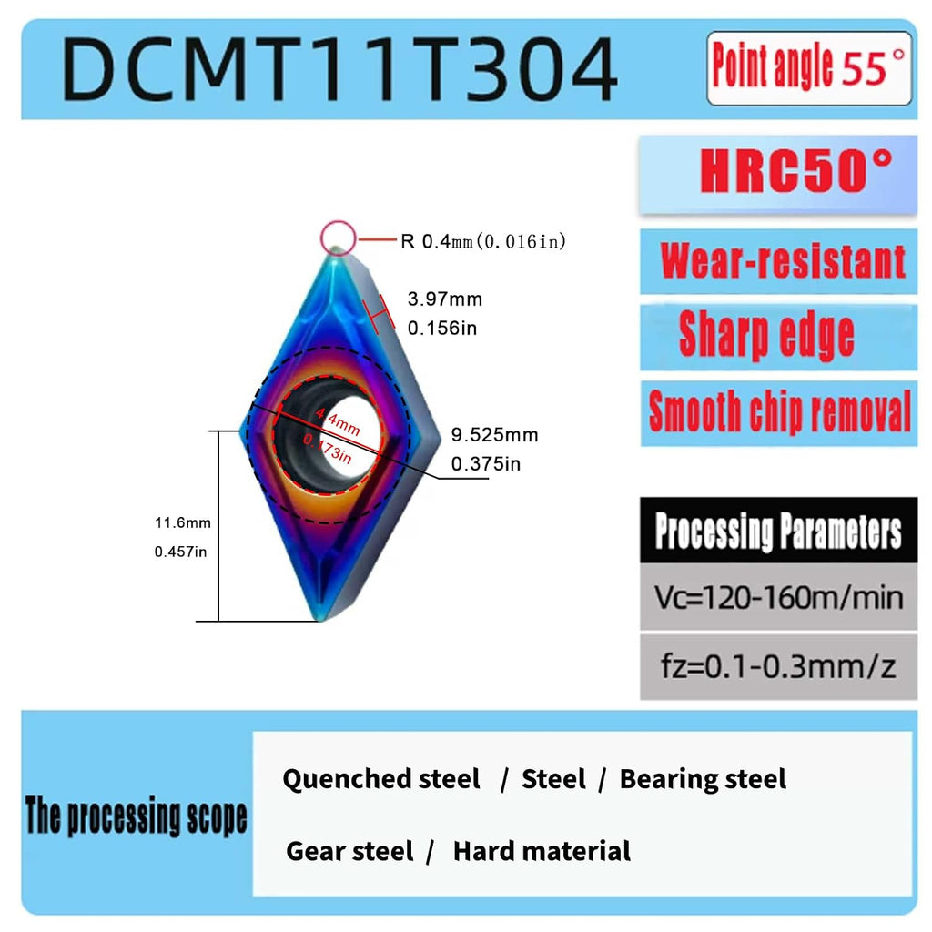 DCMT32.51Coated Carbide Inserts with DJCR1212H11 Lathe Turning Tool Holder