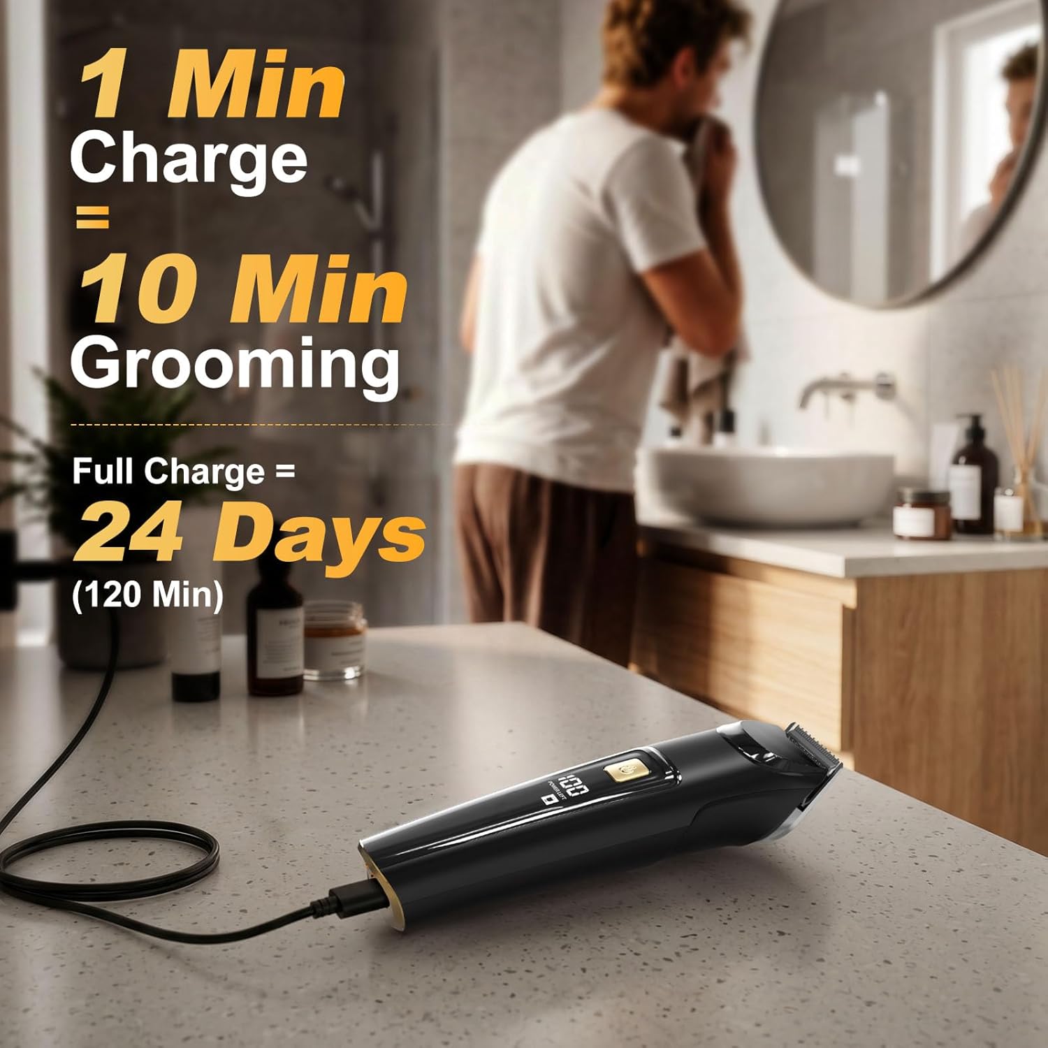 Beard Trimmer for Men, All-in-One Electric Razor & Hair Clipper, Waterproof Cordless Mustache Grooming Kit