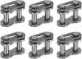 uxcell 6Pcs #25 Chain Master Connector Link Roller, 1/4" Pitch Carbon Steel, Standard Connecting Split Links for 04C Chain
