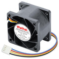 Wathai 40mm PWM Server Fan 12V 4 Pin CPU Static Pressure Fan Dual Ball