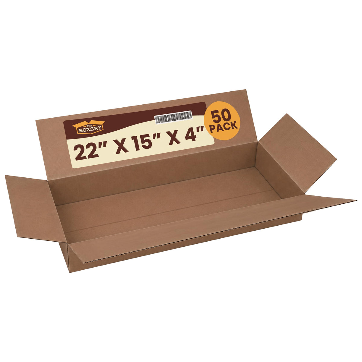 22"x15"x4" Corrugated Shipping Boxes 50-Pack
