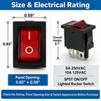 2PCS 20316.0001 Warmer Rocker Switch Compatible with BUNN Coffee Maker