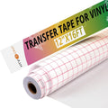 Transfer Tape for Vinyl, 12" x 16 FT, Red Alignment Grid