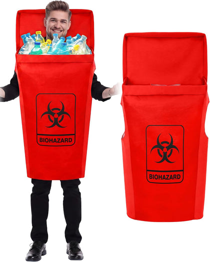 Halloween Trash Can Costume for Men Women | Garbage Can Dumpster Costume for Adult One Size Dress up Party Cosplay