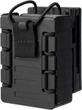 Compact Radio Holster Polymer Walkie-Talkie Case w/Duty Belt/MOLLE Vest Clip Two Ways Radio Pouch Interphone Carrier