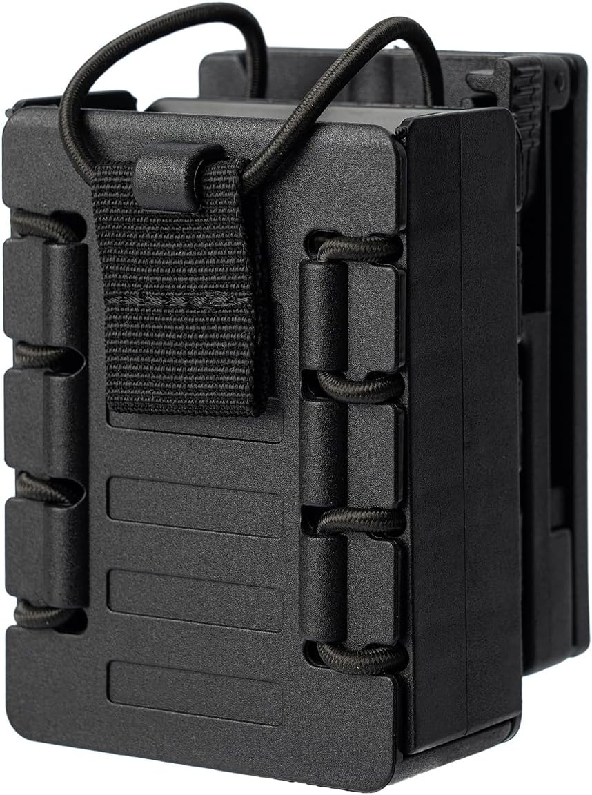 Compact Radio Holster Polymer Walkie-Talkie Case w/Duty Belt/MOLLE Vest Clip Two Ways Radio Pouch Interphone Carrier