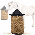Slow Feed Hay Bag for Horses, Heavy Duty Hay Net for Horses Goats Sheep Donkey, Rigid Quick Fill Collar, 1.9 in Mesh