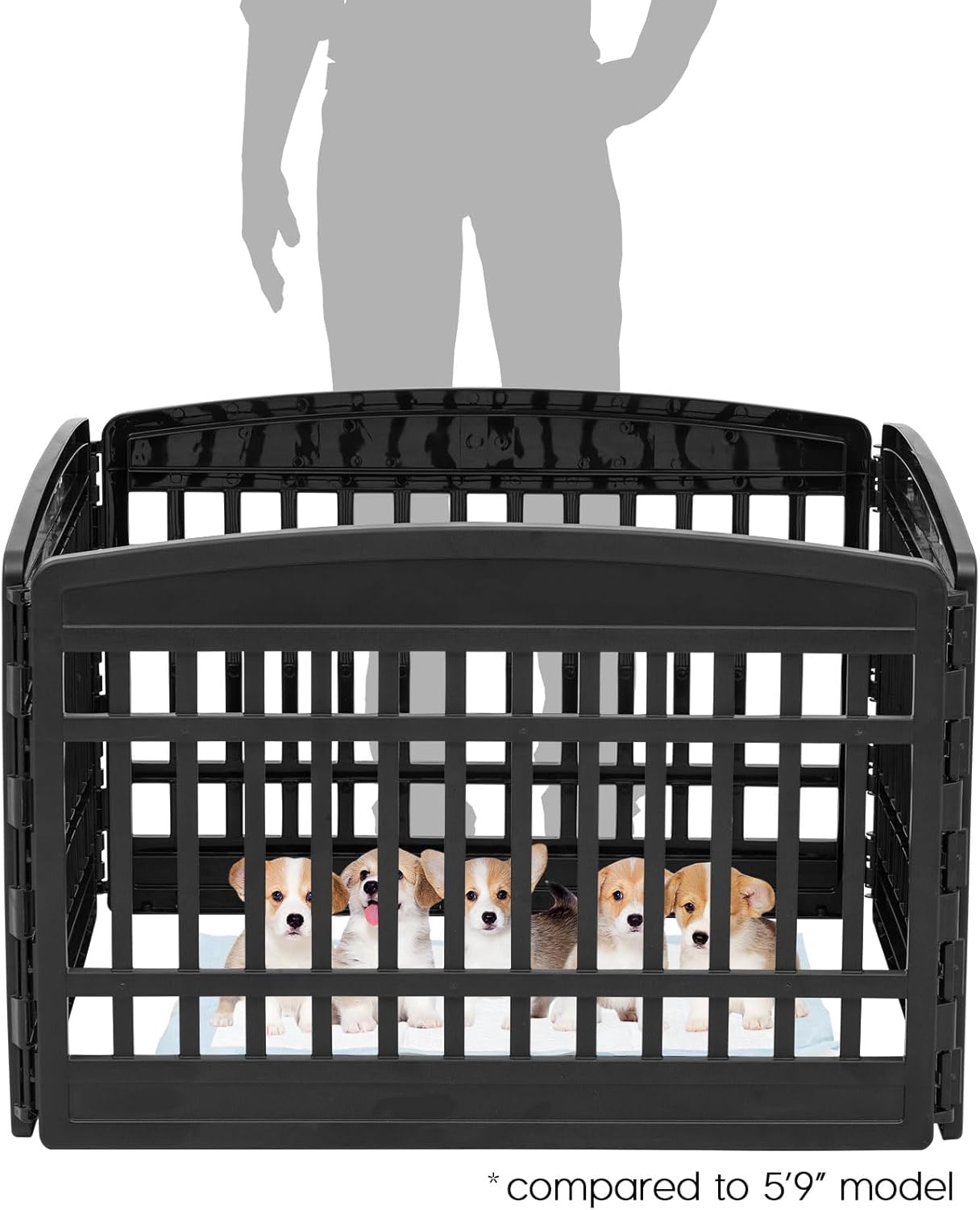 Dog Playpen 24" 4-Panel Puppy Playpen, 35 x 35 x 24, Dog Playpen, Dog Play Pen Indoors, Pet Fence, Puppies/Small
