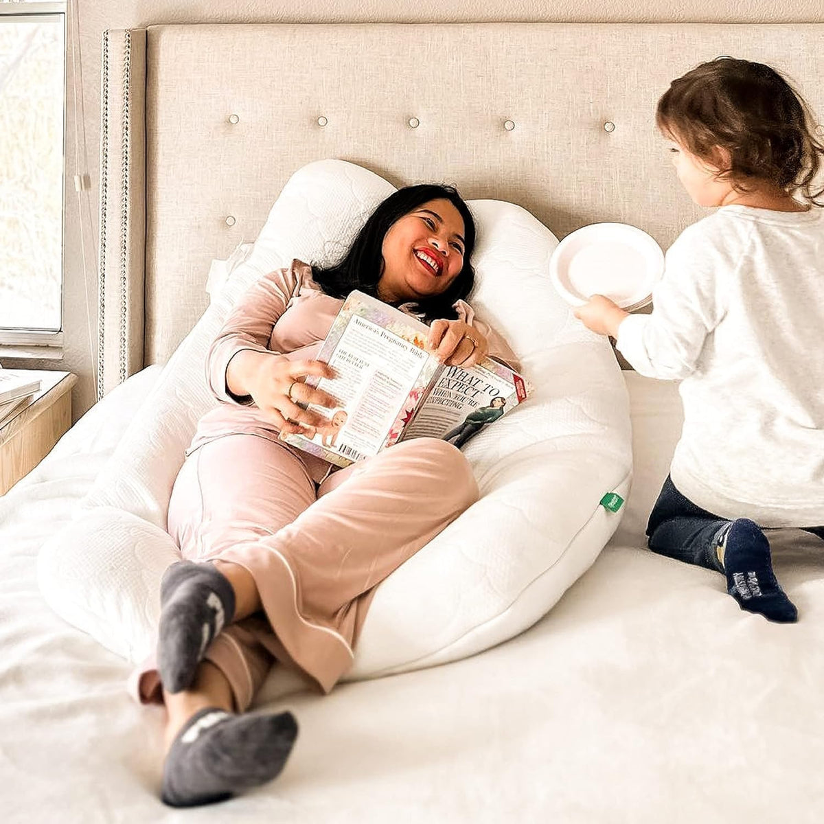 Premium Pregnancy Pillow, U-Shape, Memory Foam