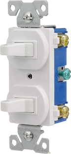 Eaton 275W 15-Amp 120/277-volt Commercial Grade Combination Single Pole Toggle Switch and 3-Way Switch, White