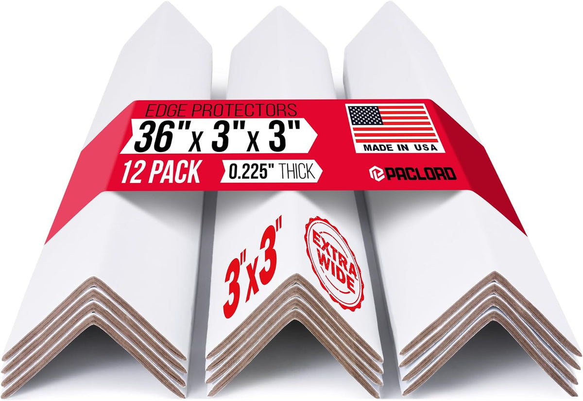 Extra-Wide 36" x 3" x 3" Reinforced Cardboard Edge Protectors
