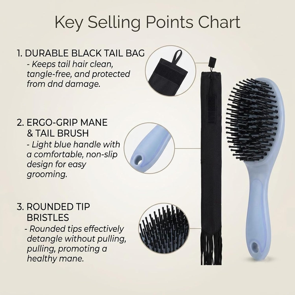 Equine Mane & Tail Combs Horse Brush