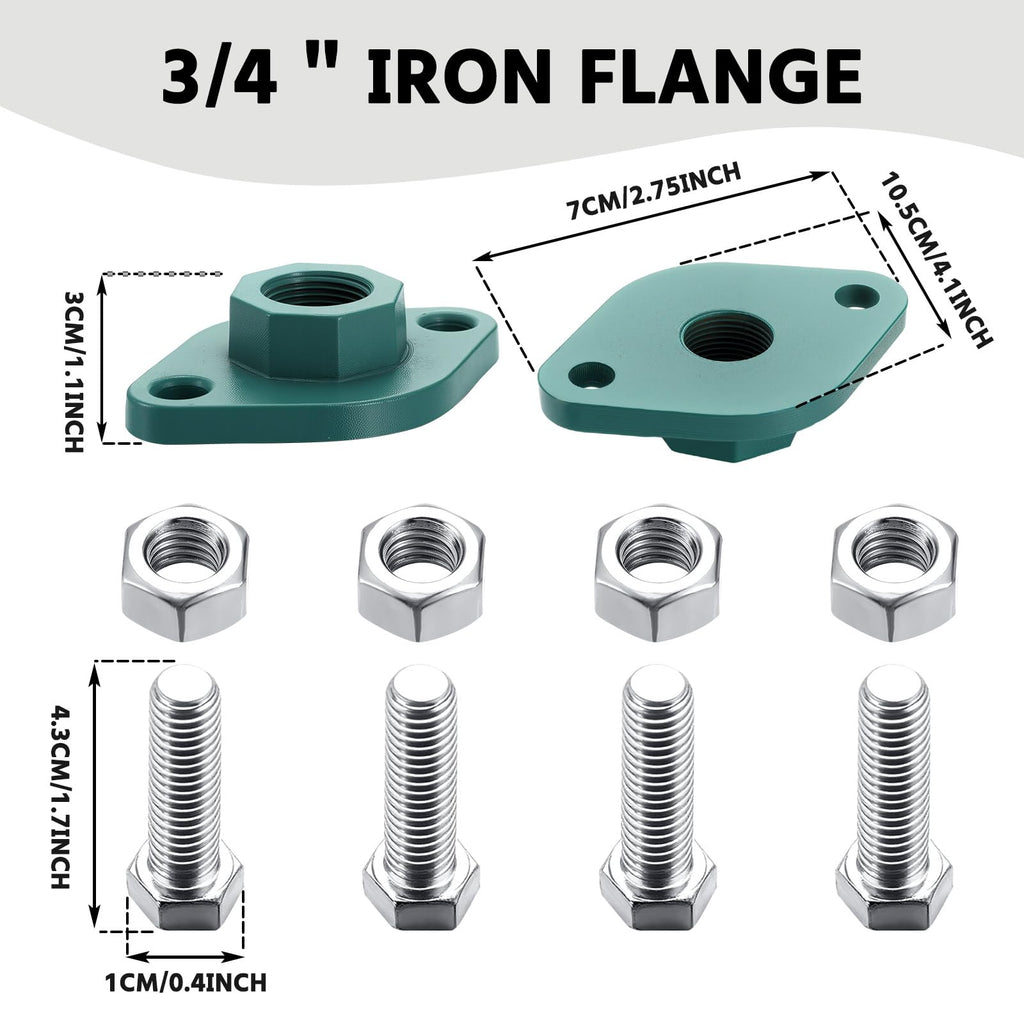 Otoolling 4 Pcs Circulator Pump Flanges, Cast Iron