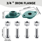 Otoolling 4 Pcs Circulator Pump Flanges, Cast Iron