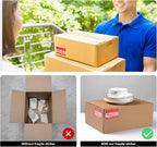 3 x 2 Inch Handle with Care This Side Up 300 Permanent Adhesive Fragile Stickers for Shipping Moving Glass Labels (1