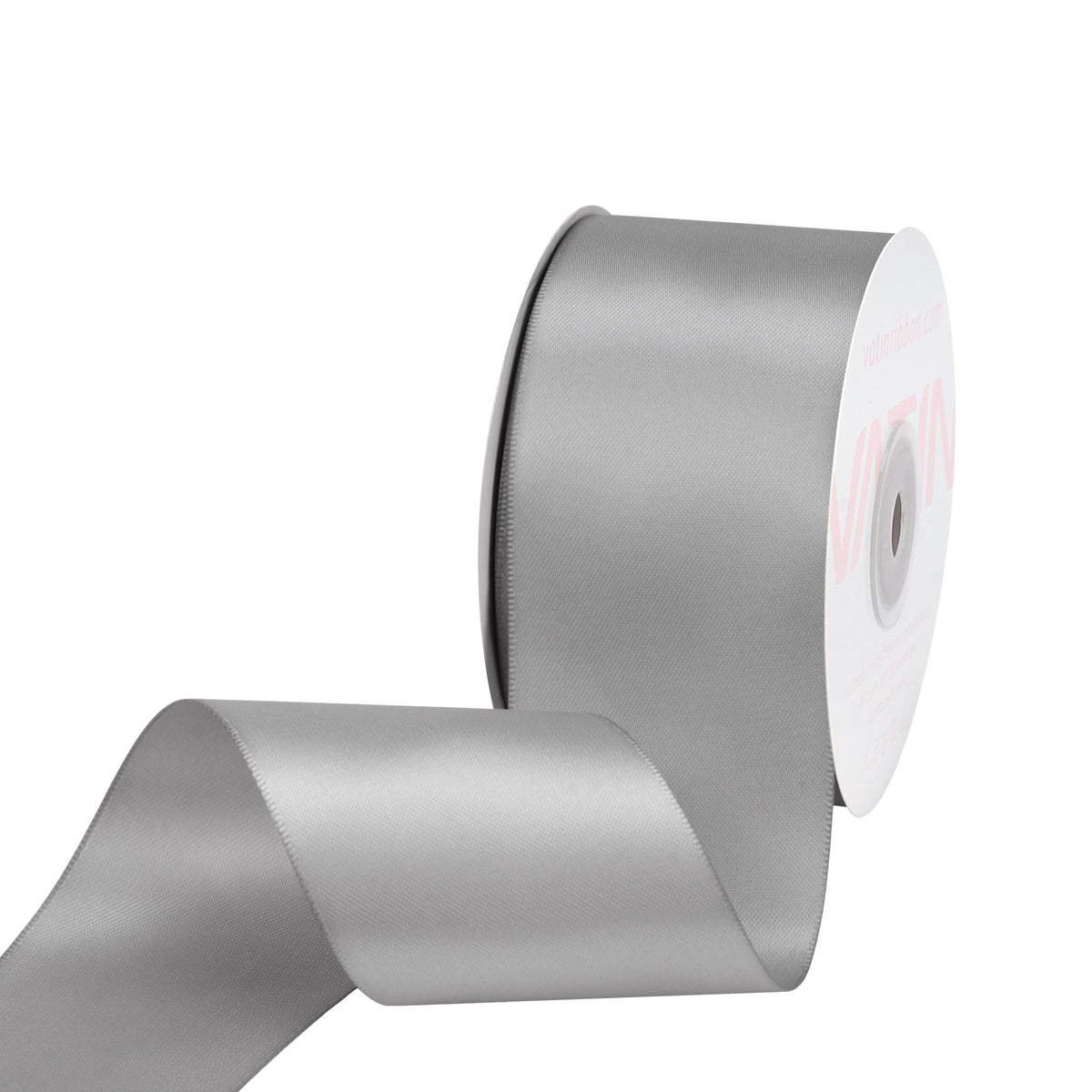 Dk.Silver Satin Ribbon 2 Inch x 25 Yards for Gift Wrapping