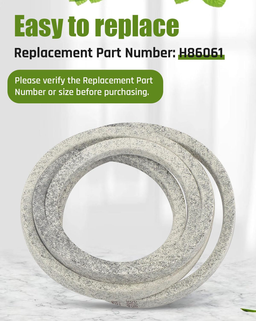H86061 Drive Belt Fit for John Deere Lx255 Lx266 Lx277 Lx279 Lx288 Gt225 Gt235E Gt245 D170 E180