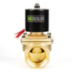 U.S. Solid Brass Solenoid Valve 2" 24V DC Normally Closed