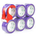 6 Rolls Purple Heavy Duty Packing Tape,1.88 Inches x 60Yards
