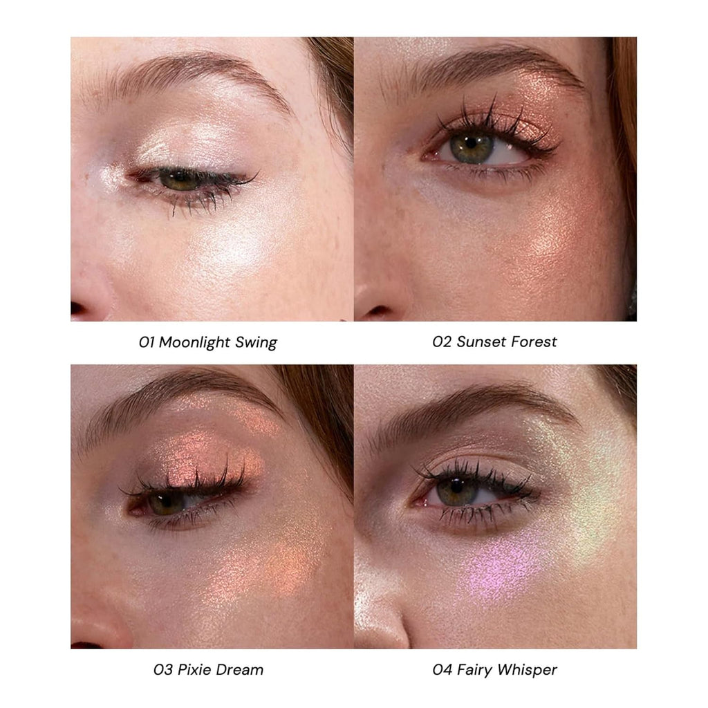 Midsummer Fairytales Liquid Highlighter&Eyeshadow(Multichrome),Highlighter Makeup,Pearlescent Face&Eye