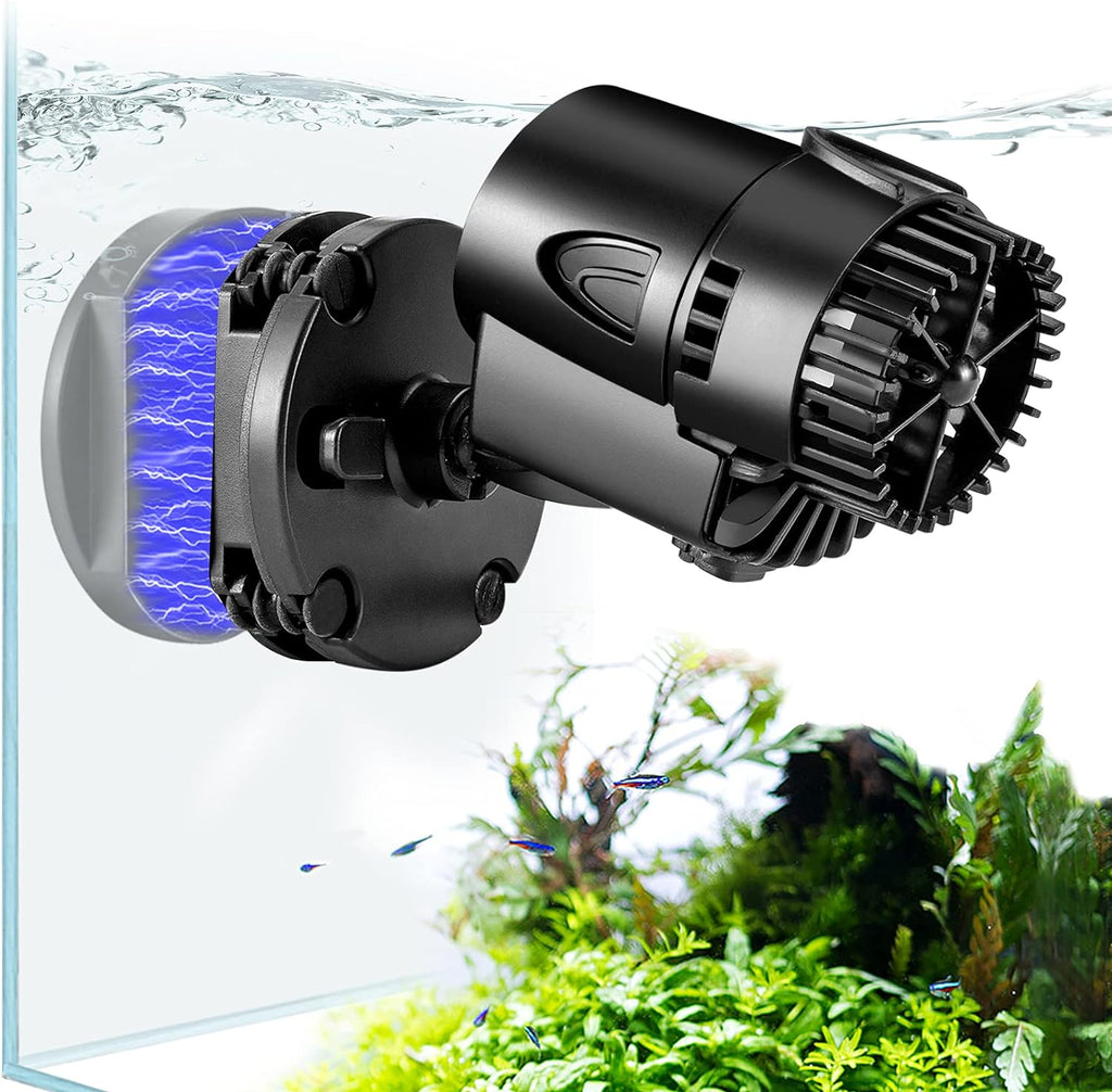 Wave Maker, 530GPH Aquarium Circulation Pump | 360 Degree Rotatable Submersible Powerhead with Magnet Suction Base