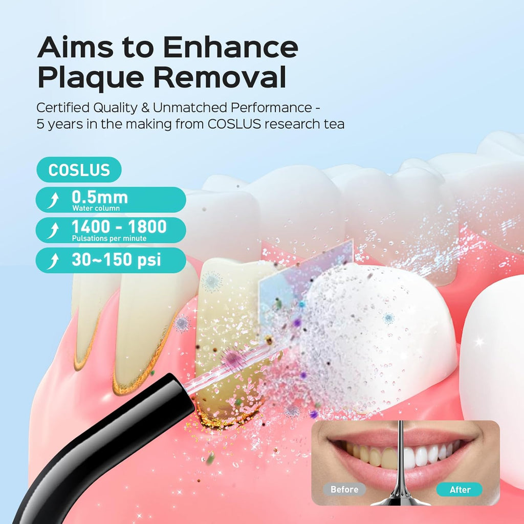 Water Dental Flosser Pick for Teeth C30(FC5360): 4 Modes Cordless Portable 300ML Larger Tank Water Teeth Cleaner IPX7