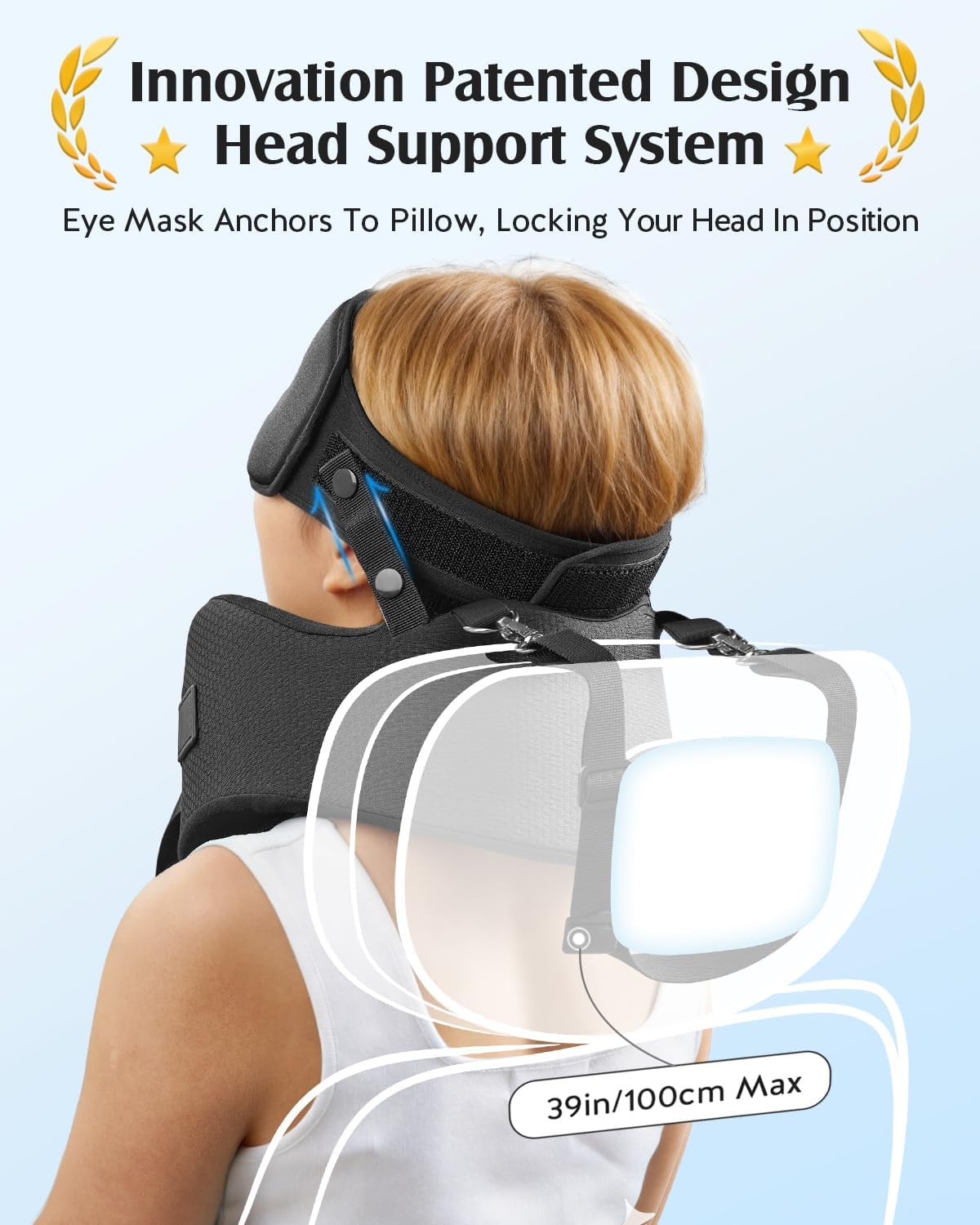 Travel Pillow for Women Airplane, Patented 360° Ergonomic Sleeper Hold Head Support System with Memory Foam Neck