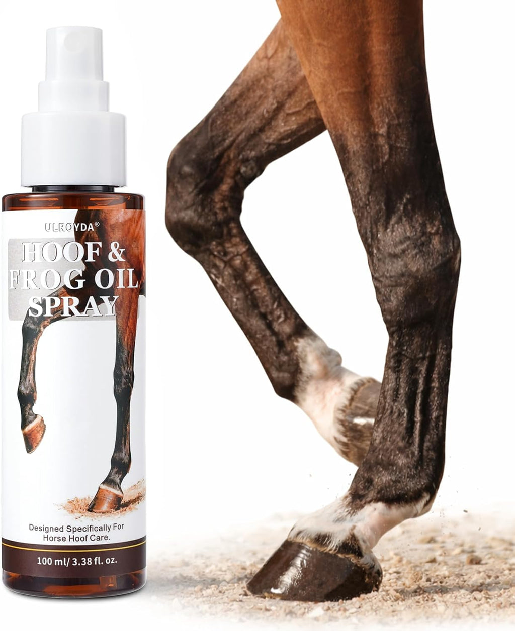 Hoof Oil Spray for Horse – Deep Hydration & Frog Care | Jojoba, Coconut & Tea Tree Formula | Repairs Dry, Cracked