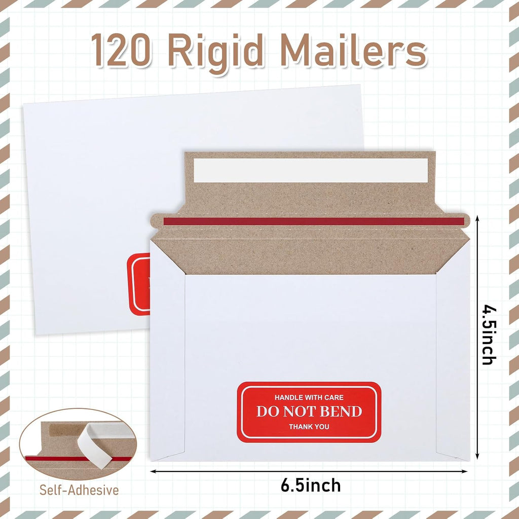 120 Pack Photo Mailers Rigid Cardboard Envelopes