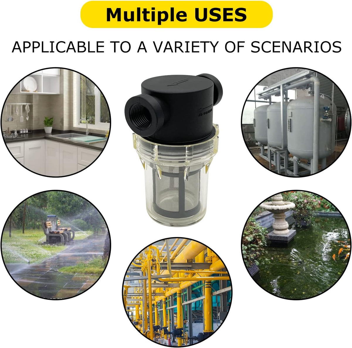 3/4" Female NPT in-Line Strainer with 100 mesh Stainless Steel Filter Screen (3/4“ 100 Mesh)