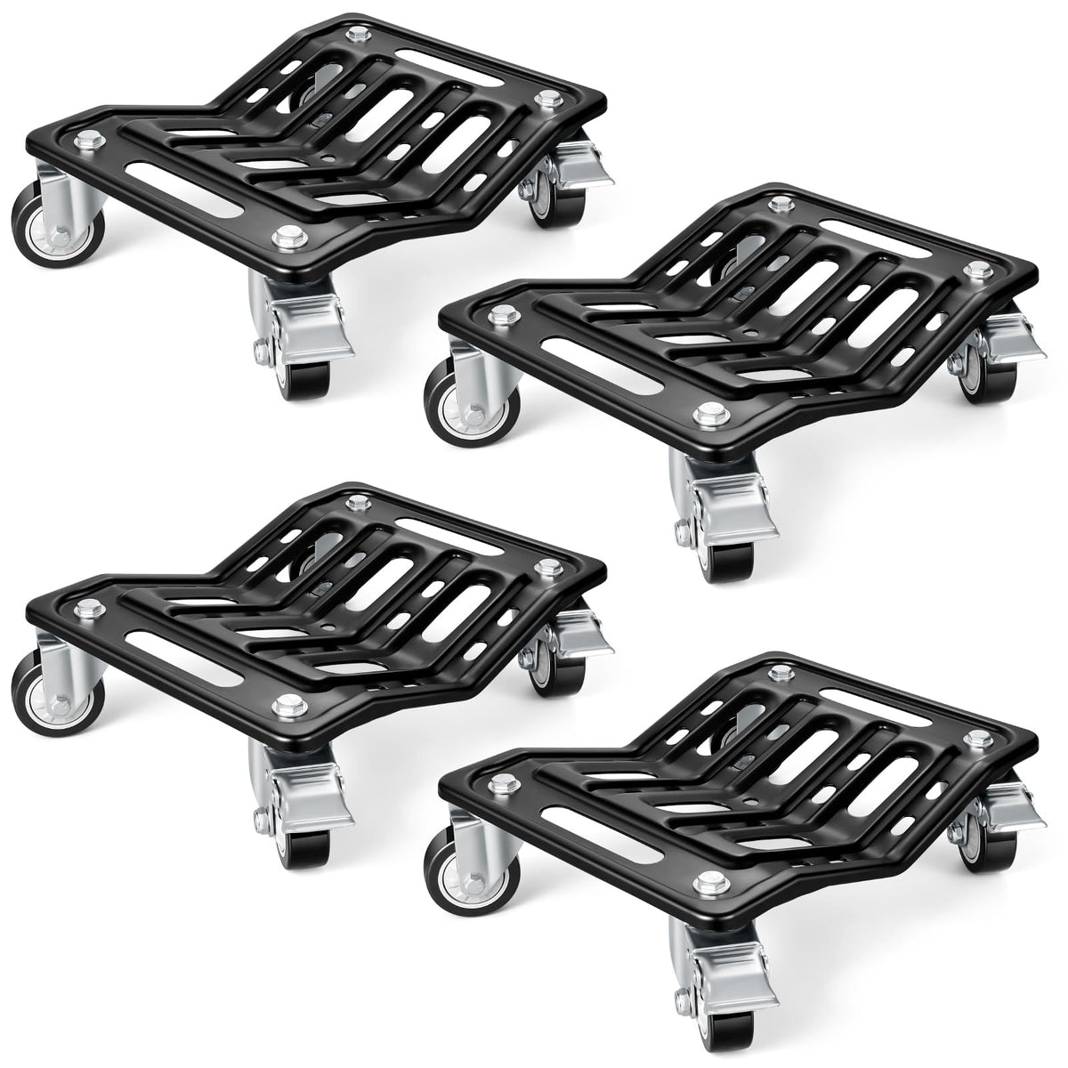 6000 LBS Car Dolly Set of 4, Heavy Duty Car Wheel Dolly