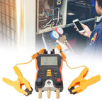 HVAC Manifold Digital 2-in-1 Meter for Air Conditioning Heat Pump Systems Temperature Test Tool Refrigeration Systems