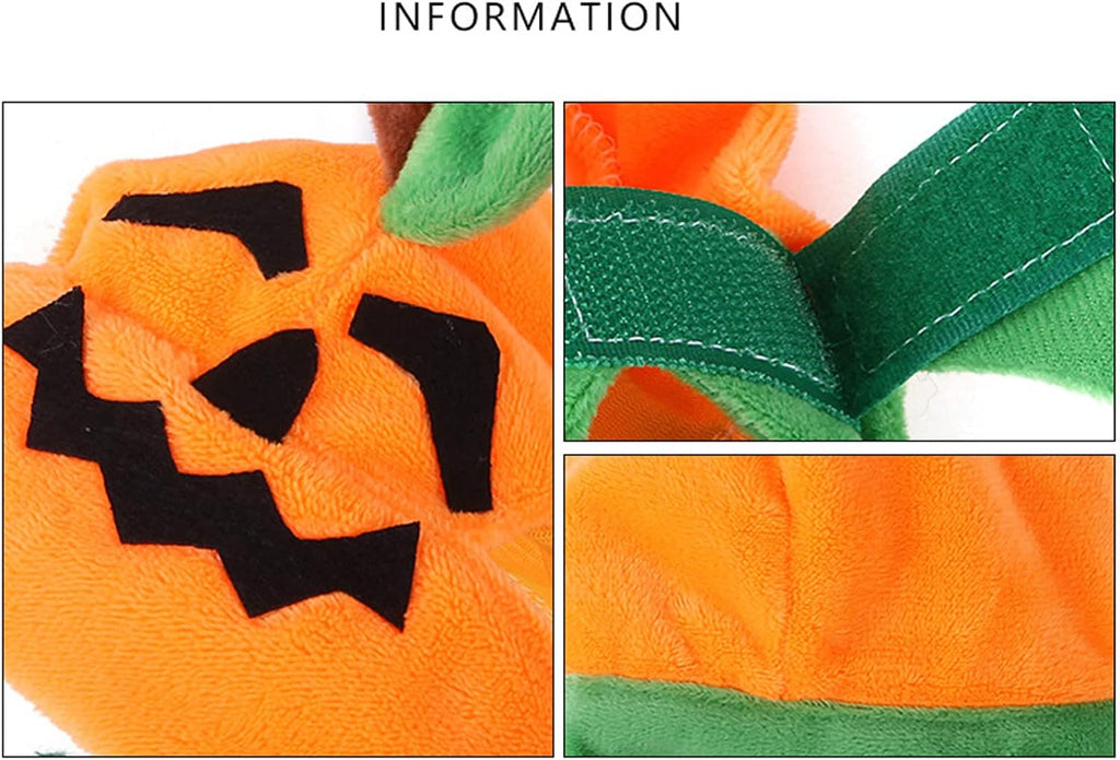 Halloween Cat Costumes Pumpkin Cat Hat Pet Cosplay Costume Cap for Halloween Kitty Dress Up Accessories