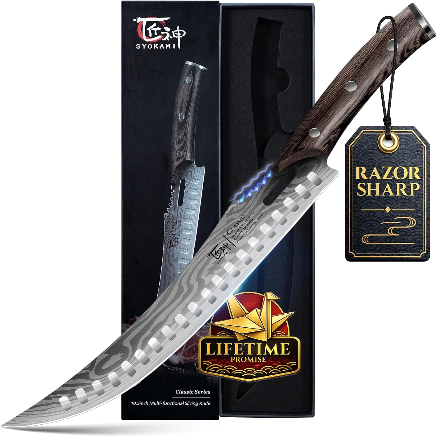 Butcher Breaking Knife for Meat Cutting, 10.5 Inch Carving Knife